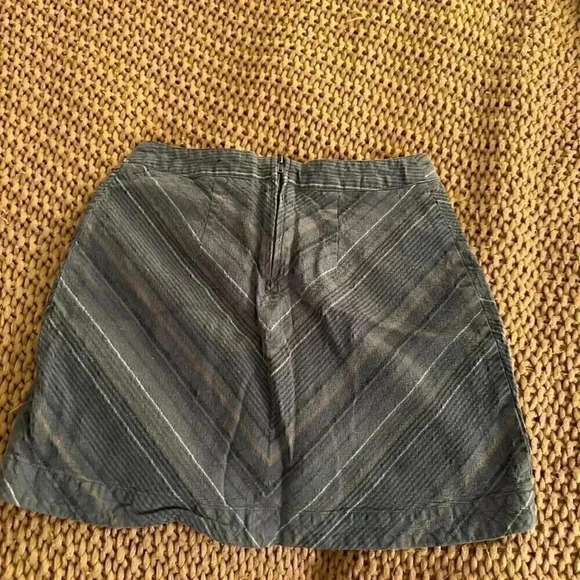 Free People Gray Chevron Lined Mini Skirt - Picture 2 of 3